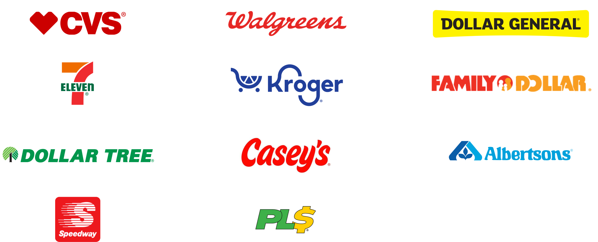 Retailer logos